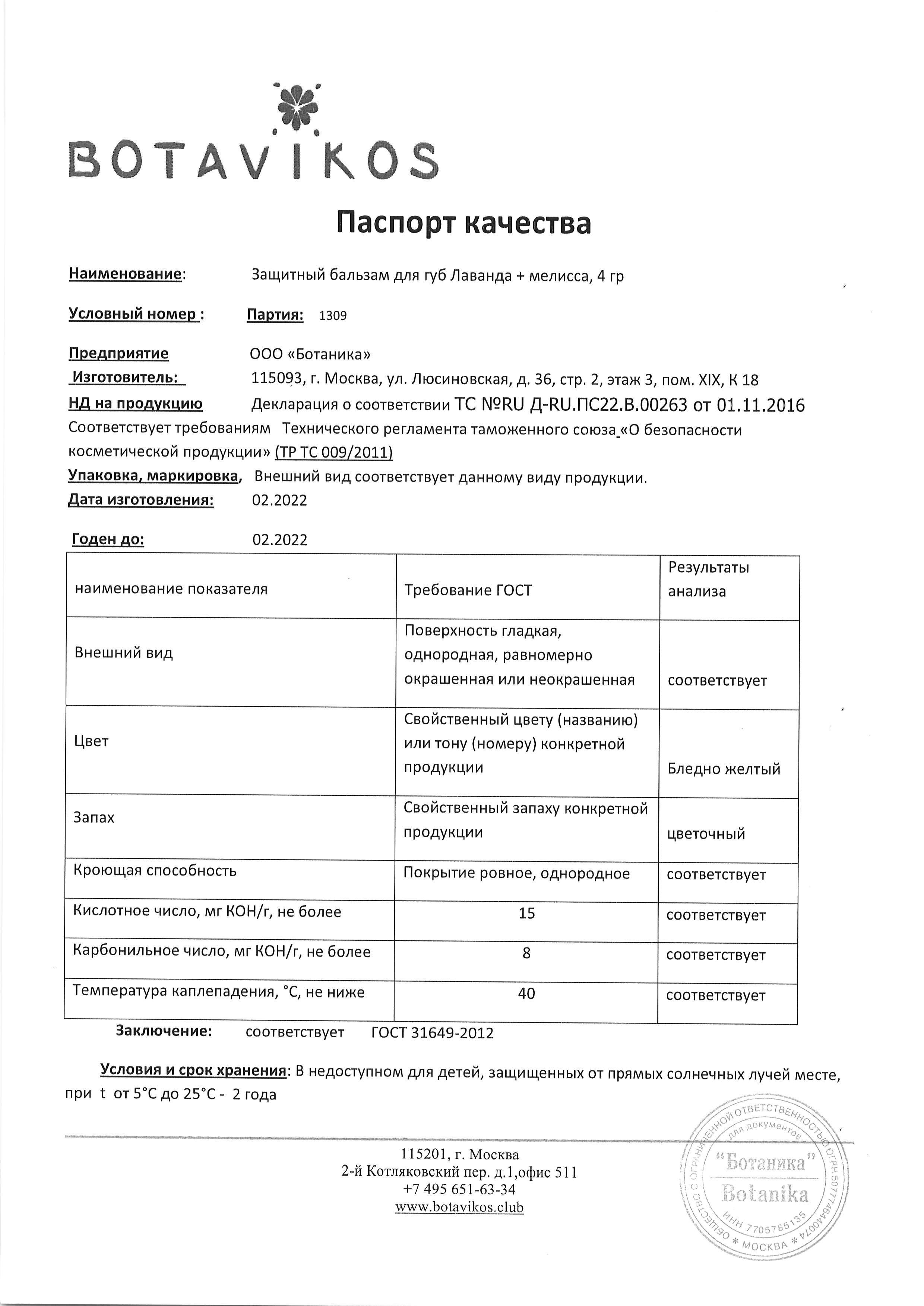 Паспорт №022022